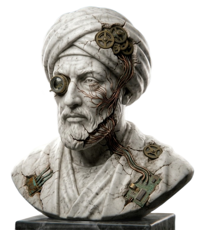 Marble bust with brass circuitry, header image for the Digz'n Lidz case study